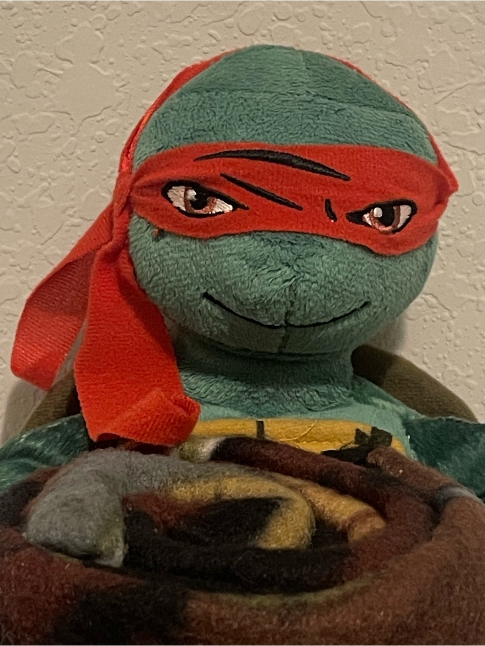 VTG TMNT Raphael Plush Hugger/Fleece Blanket Set NWT Nickelodeon Tag Attached